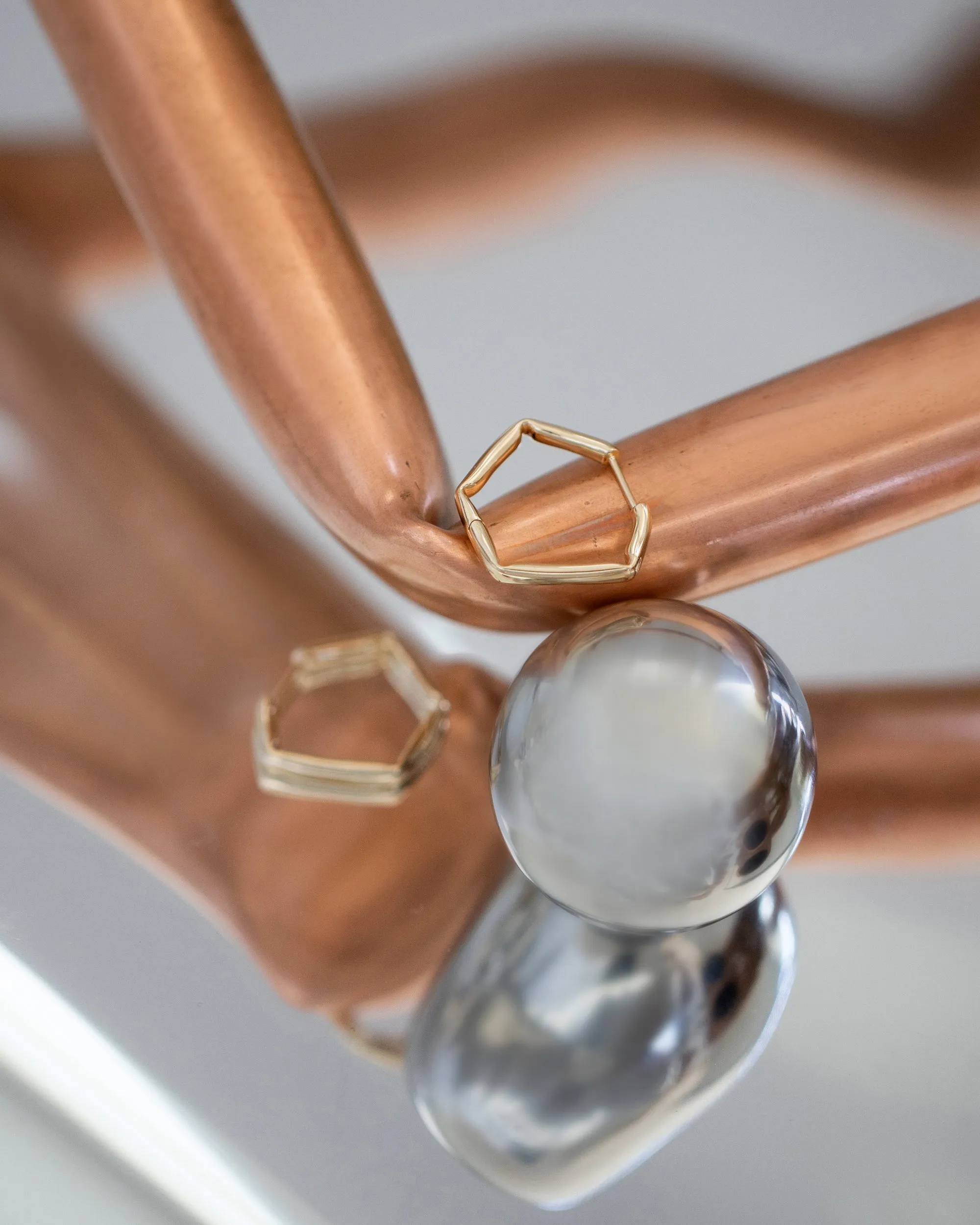 Crimp Hoop Earrings