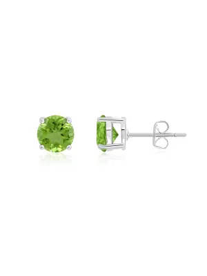 Crislu August Birthstone Stud Earrings Finished in Pure Platinum
