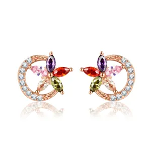 Crystal & Cubic Zirconia Celestial Stud Earrings