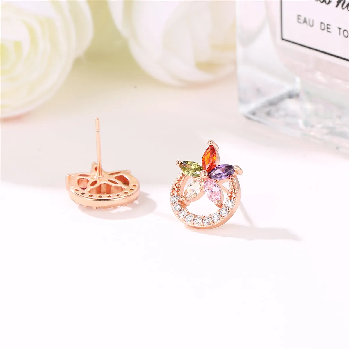 Crystal & Cubic Zirconia Celestial Stud Earrings