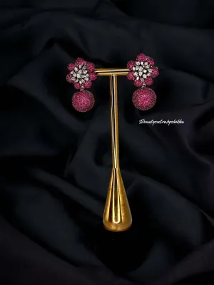 Crystal ball modern earrings