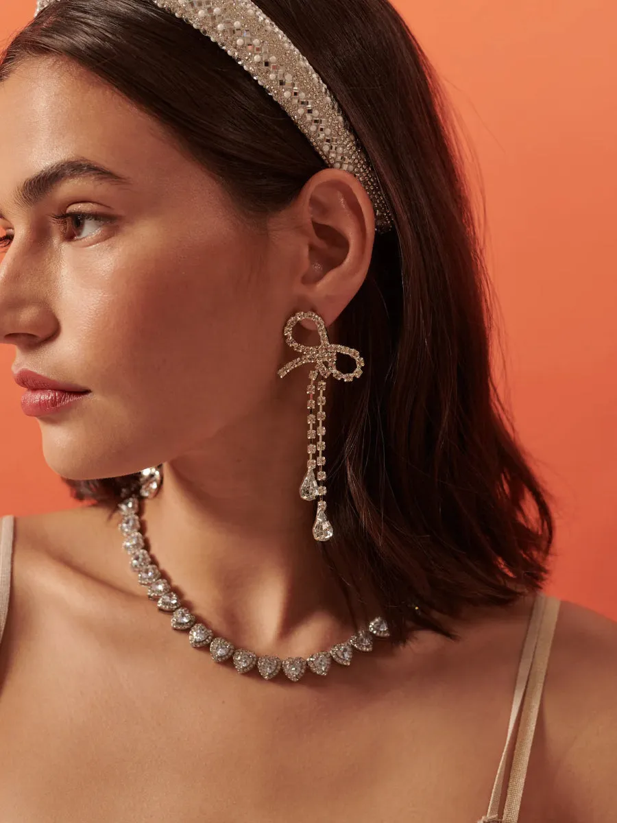 Crystal Bow Earrings