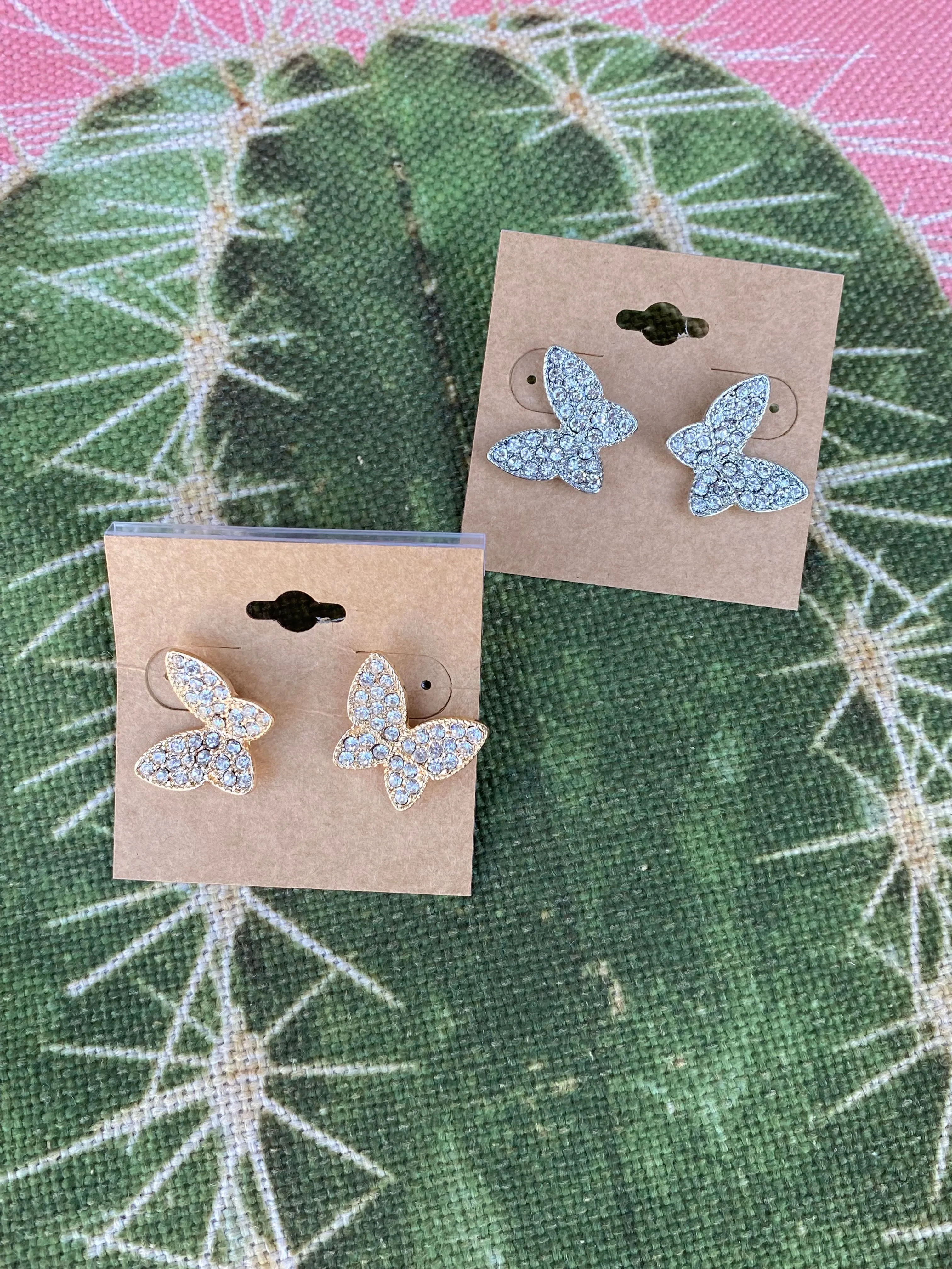 Crystal Butterfly Stud Earring
