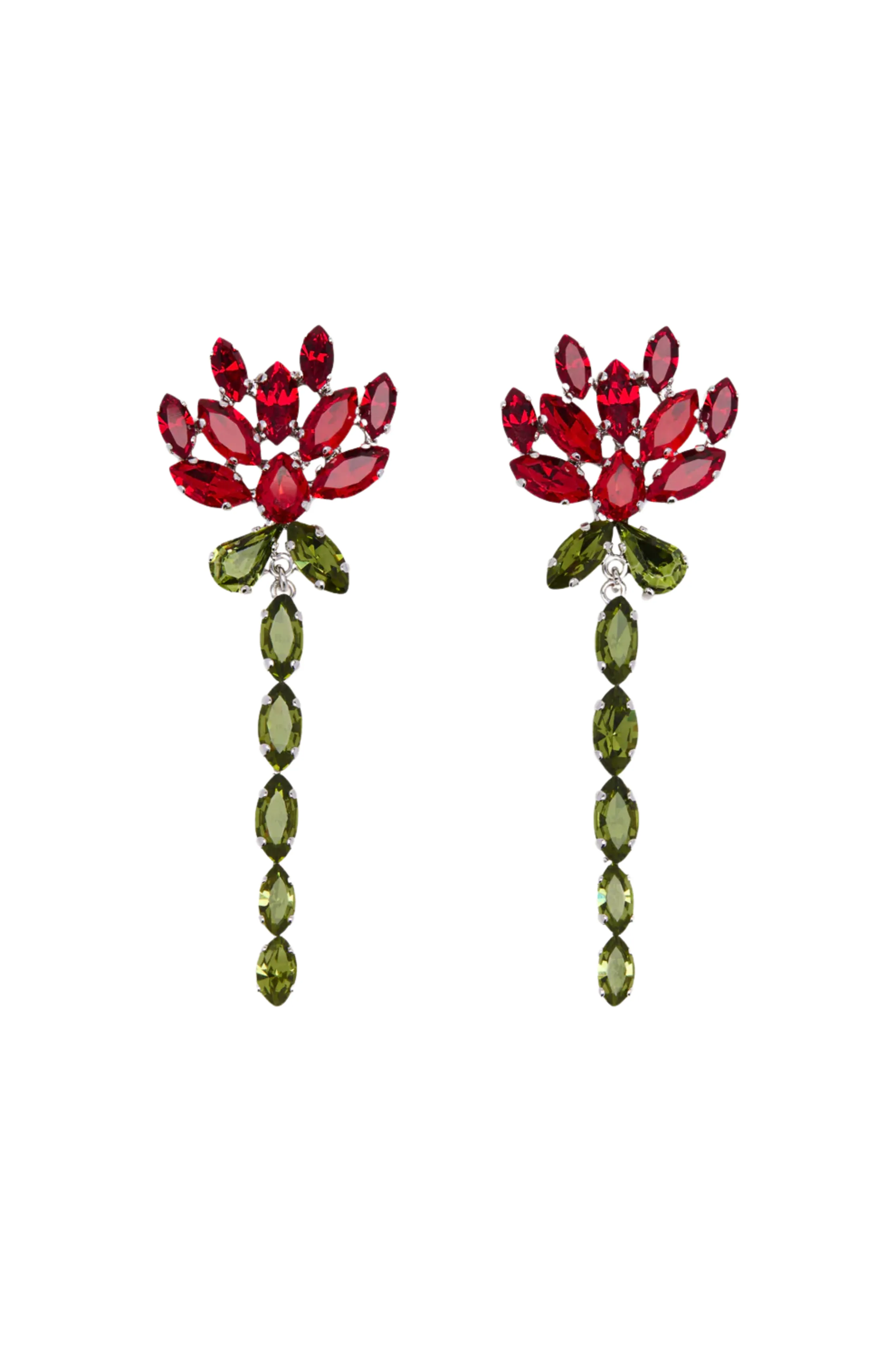 Crystal Carnation Drip Earrings