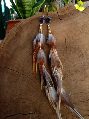 Crystal Feather Earrings