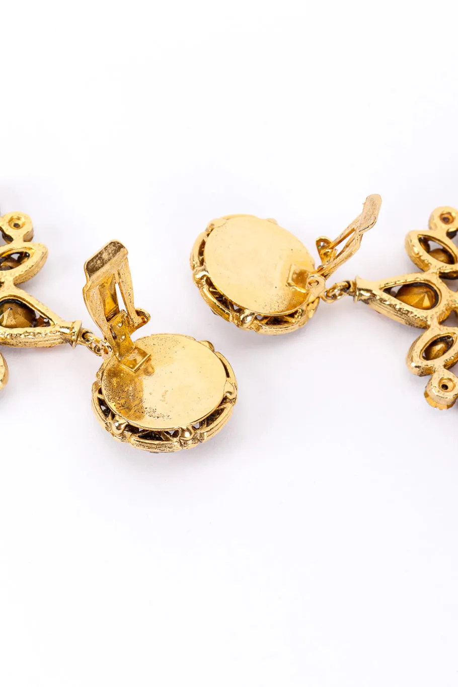 Crystal Flower Drop Earrings