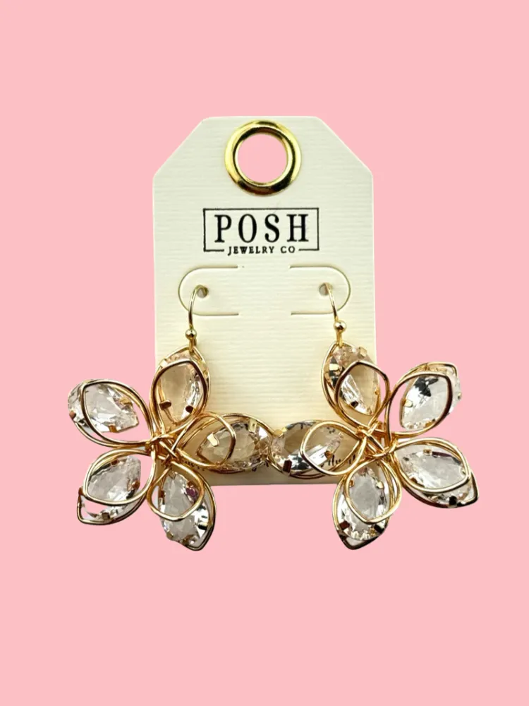 Crystal Flower Earring