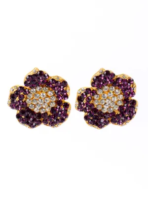 Crystal Flower Earrings