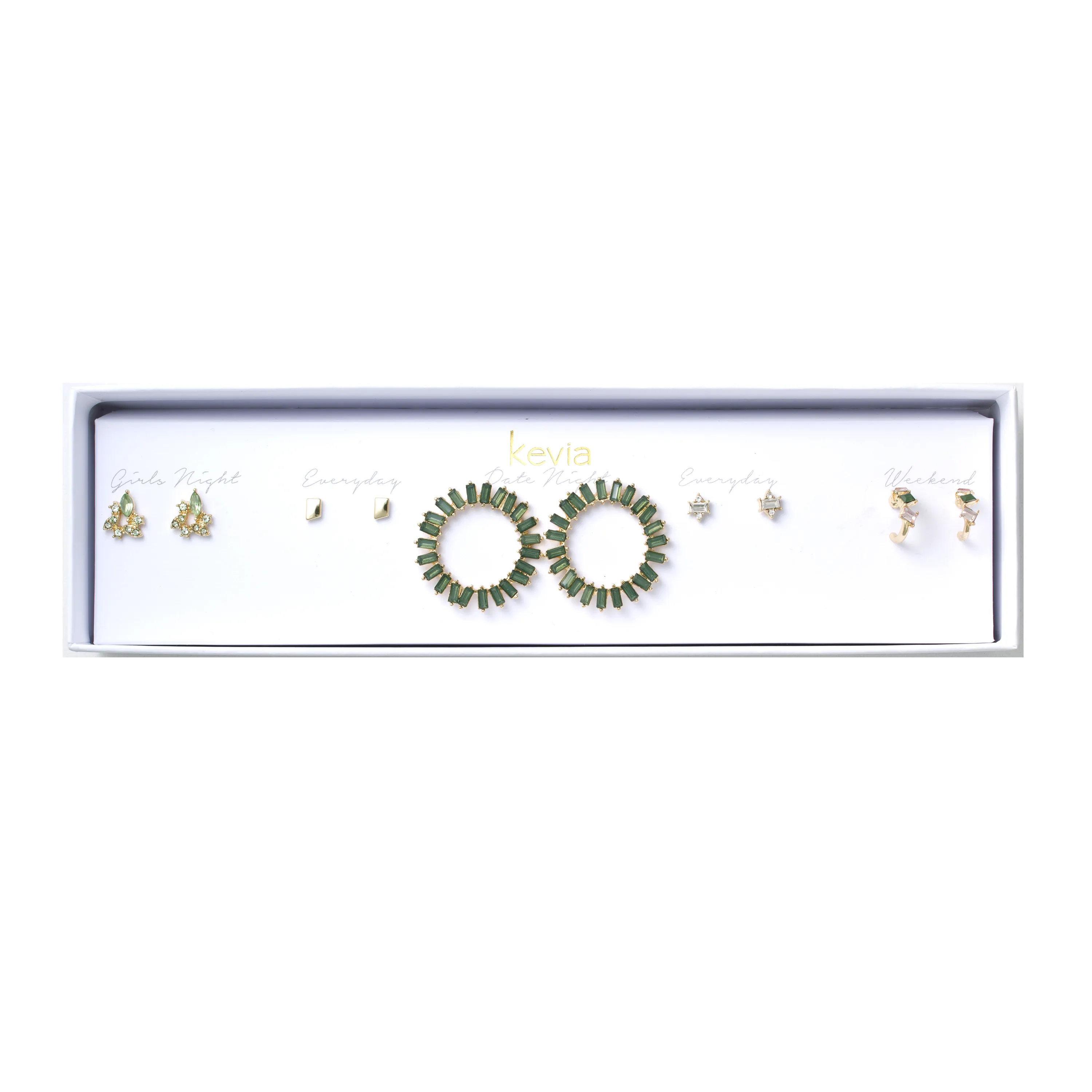 Crystal Hoop Earring Set