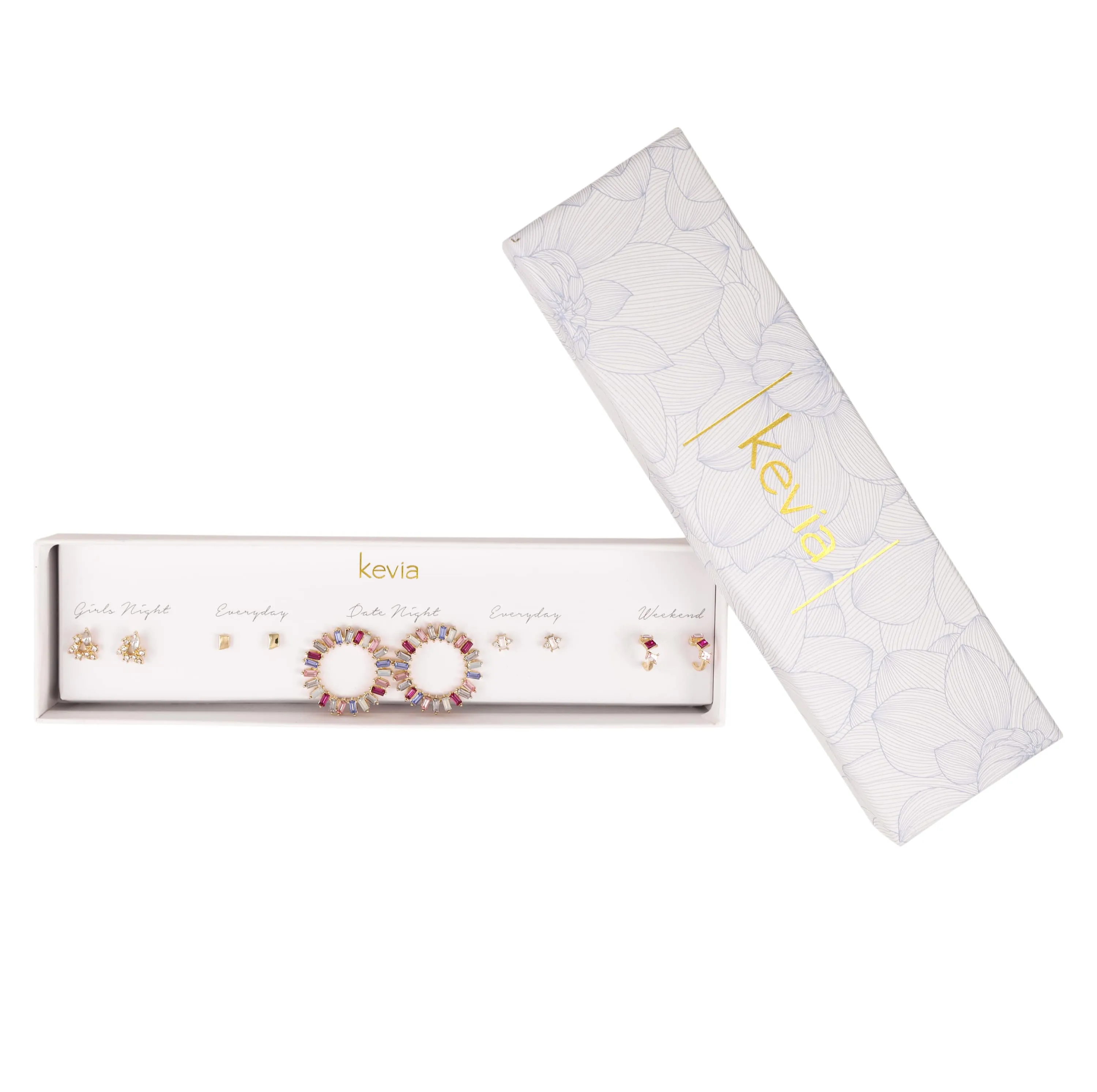 Crystal Hoop Earring Set