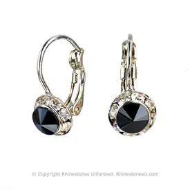 Crystal Wire Earrings, 8mm size