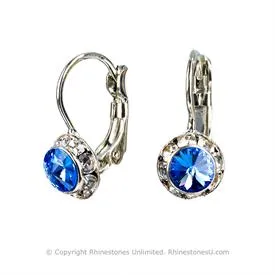 Crystal Wire Earrings, 8mm size