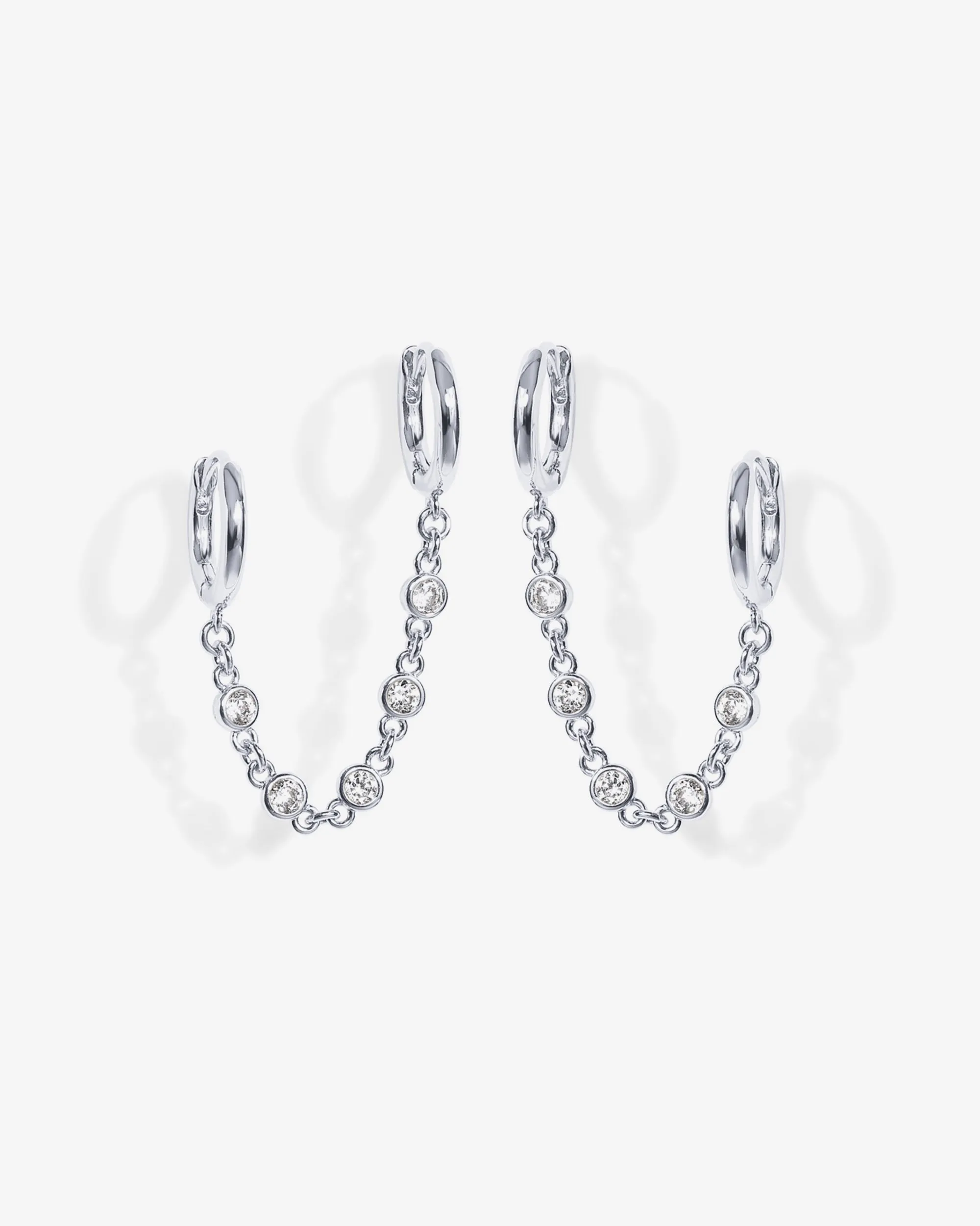 Cubic Zirconia Chain Earrings