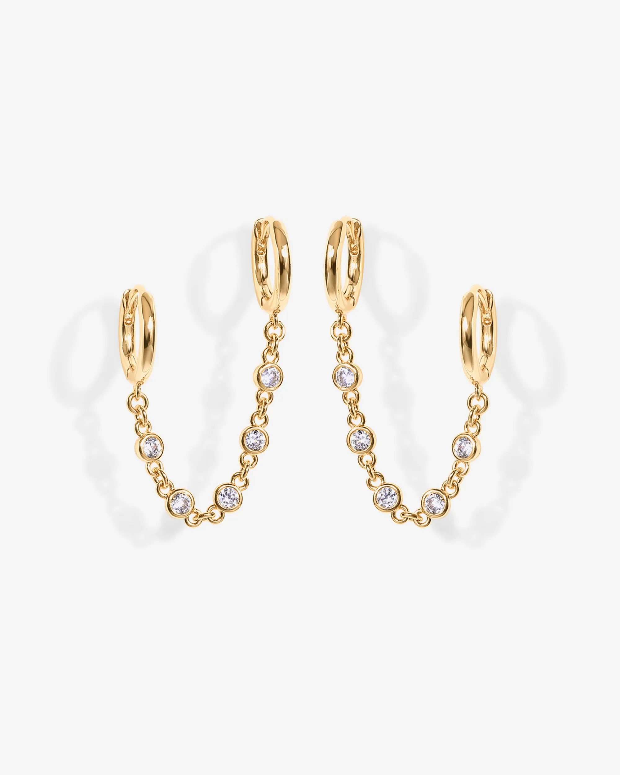 Cubic Zirconia Chain Earrings