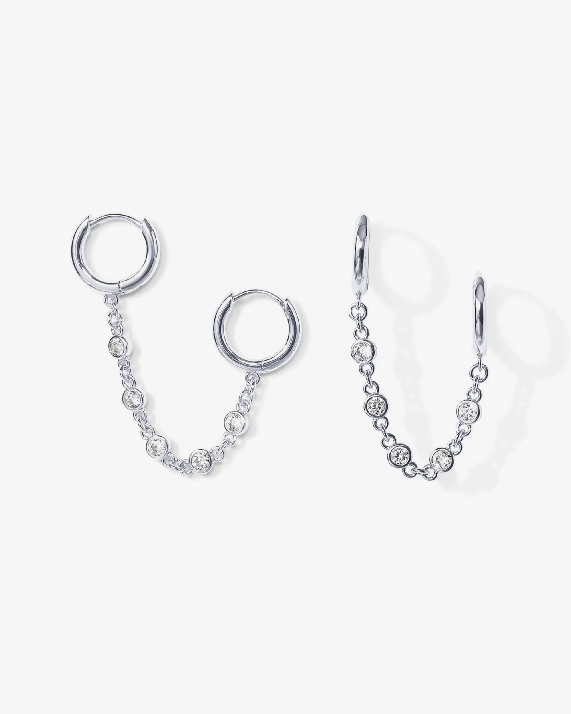 Cubic Zirconia Chain Earrings
