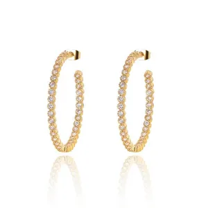 Cubic Zirconia Hoop Earrings