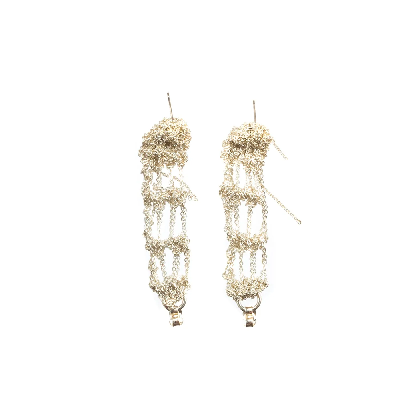 Cuff Earrings in Silver
