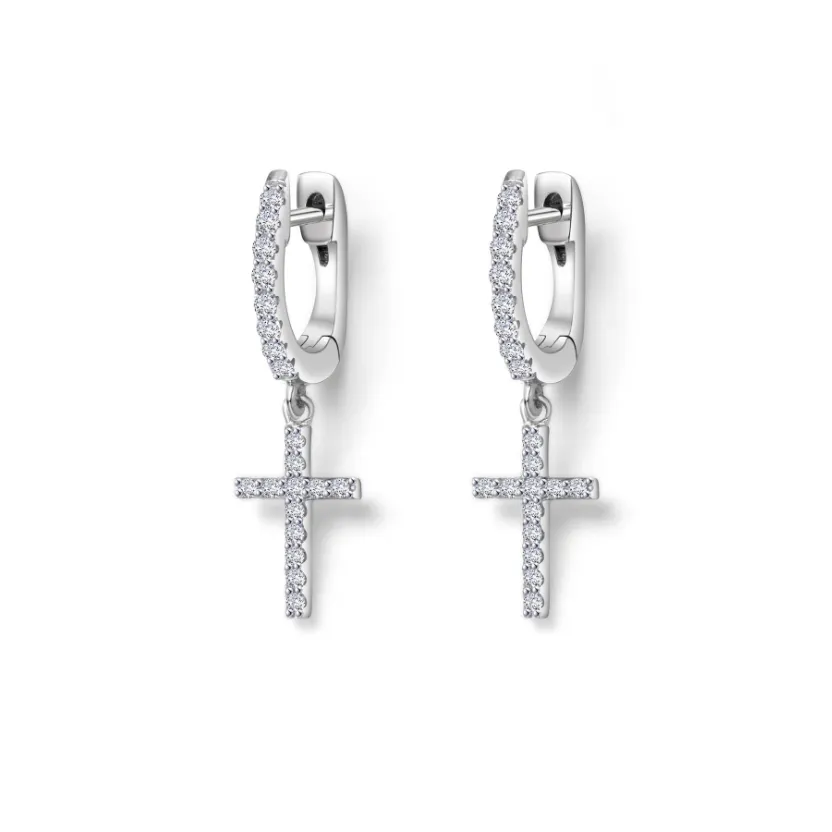 Dangling Cross Earrings