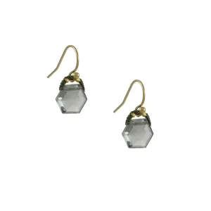 Danielle Welmond - Green Amethyst Hexagon Drop Earrings