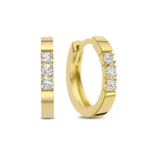 De la Paix Madeline 14 karat gold hoop earrings with diamond 0.15 carat