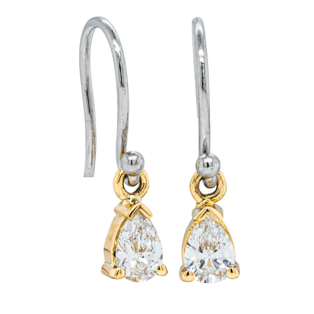 Deja Vu 18ct Yellow Gold & Platinum .60ct Diamond Earrings
