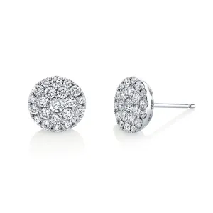 Diamond Button Earrings