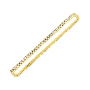 Diamond Cartilage Bar Ear Cuff 14K