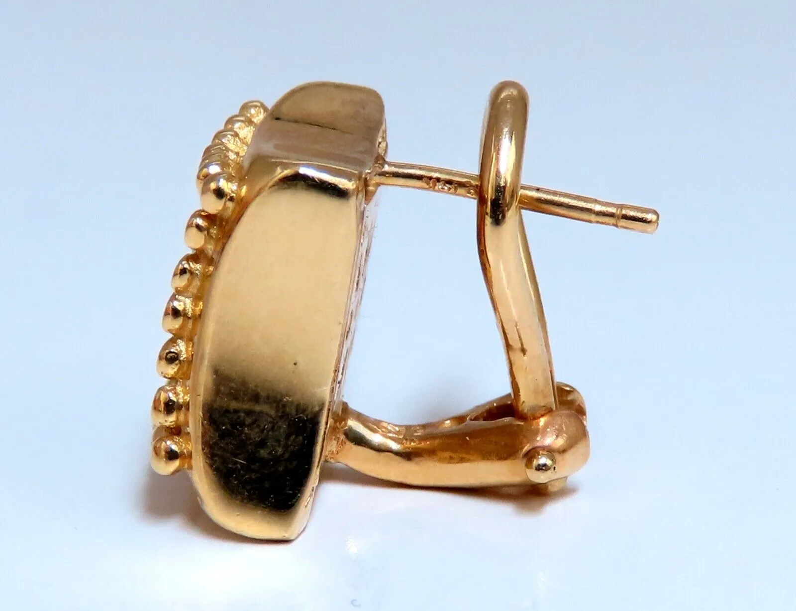 Diamond Dice Square Earrings .25ct 14kt Omega Clip