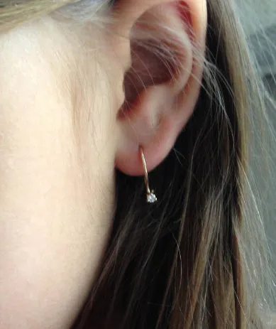Diamond droplet earrings