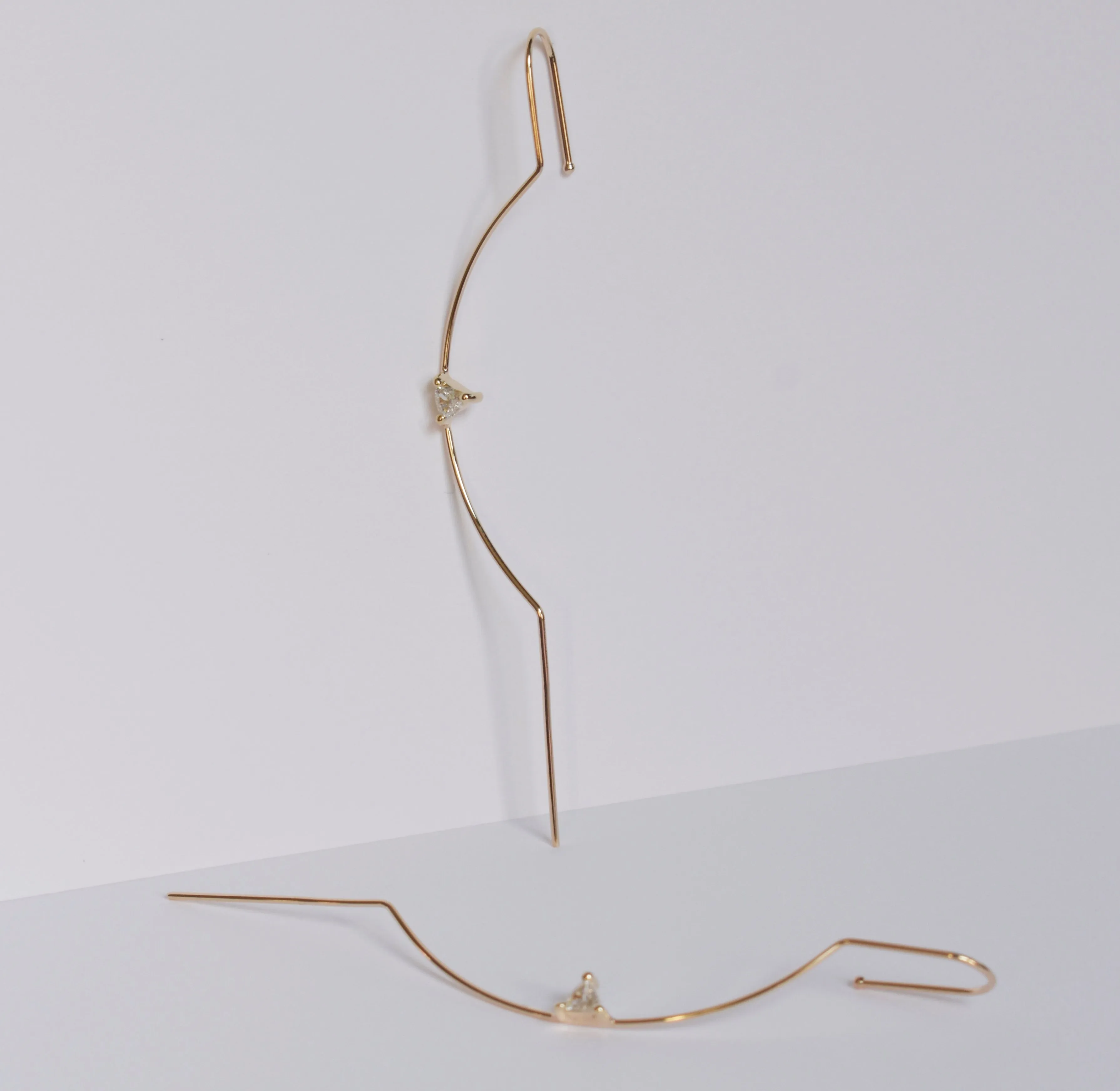Diamond Element Needle Earring