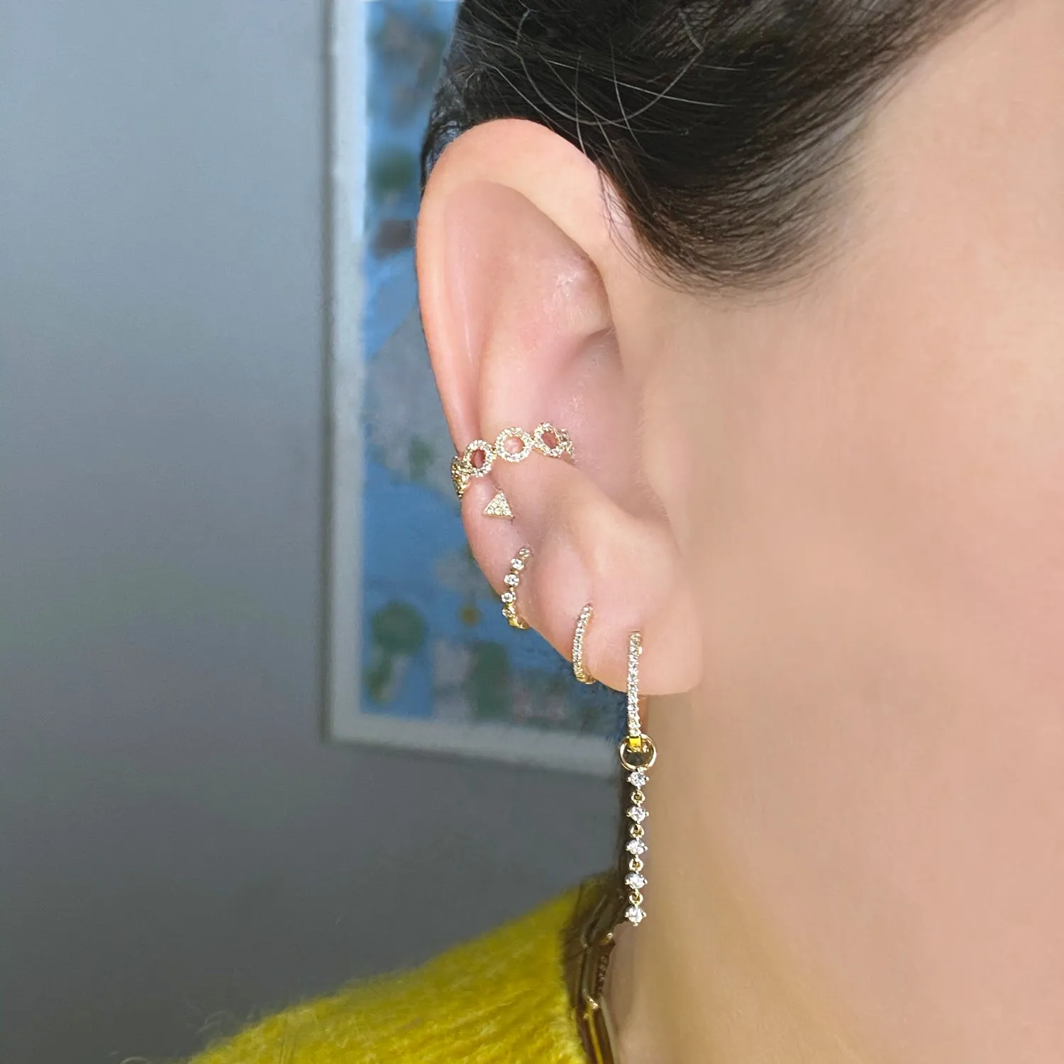Diamond Halo Ear Cuff