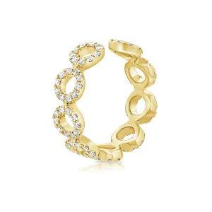Diamond Halo Ear Cuff