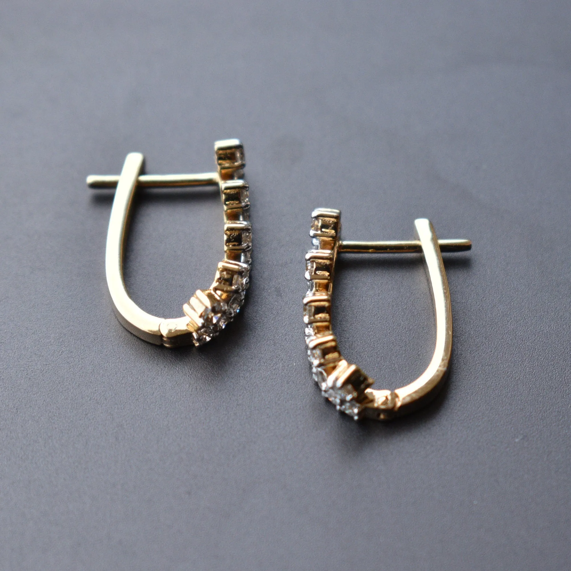 Diamond Hoop Wrap Earrings Everyday Huggie Earrings
