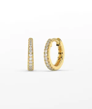 Diamond Huggie Hoop Earrings