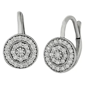 Diamond Mandala Gold Lever Back Earring
