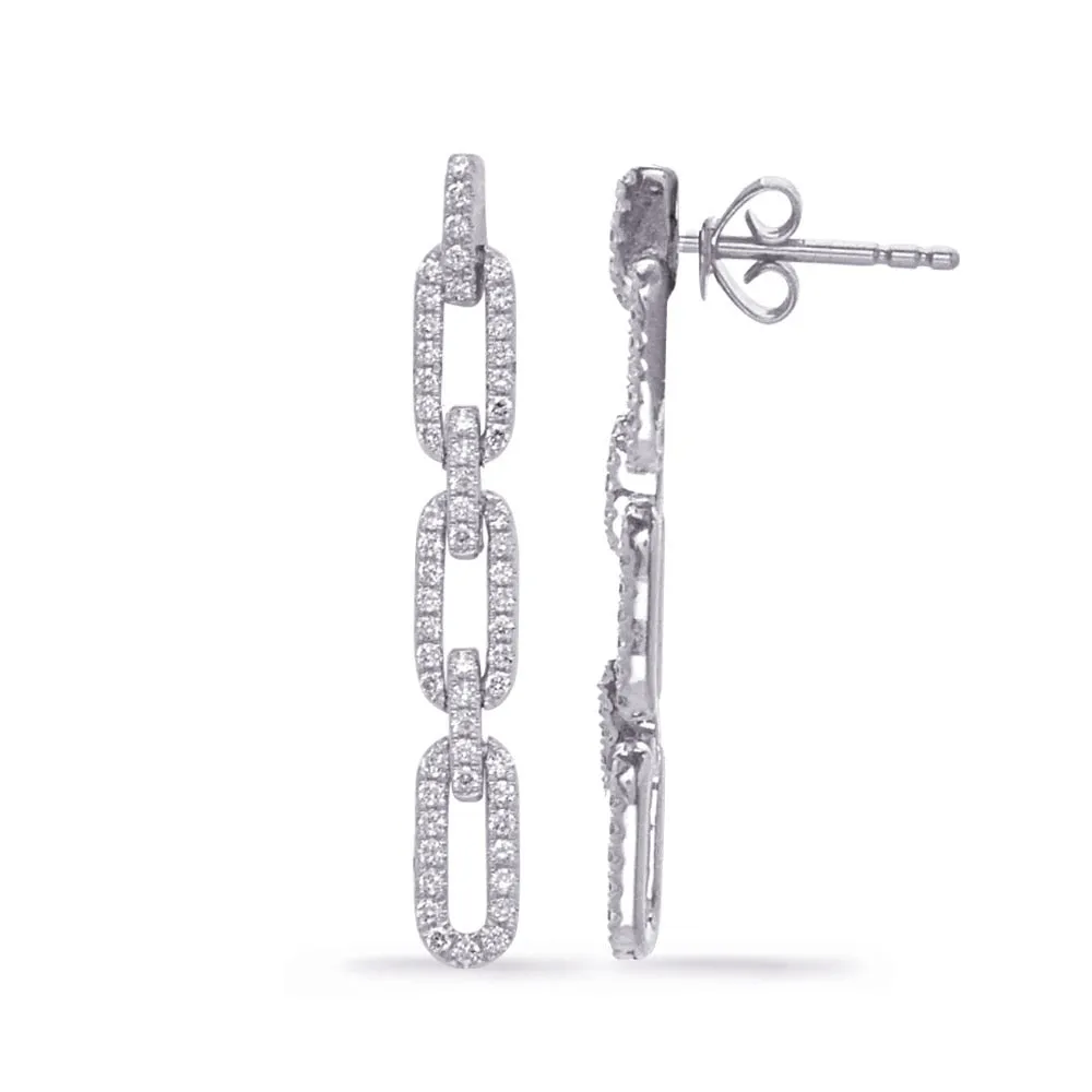 Diamond Pave Oval Earrings