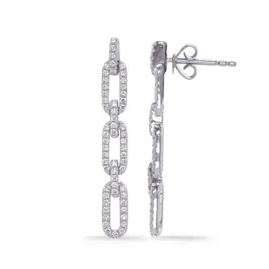 Diamond Pave Oval Earrings