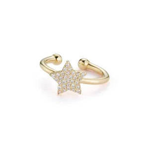 Diamond Pave Star Ear Cuff