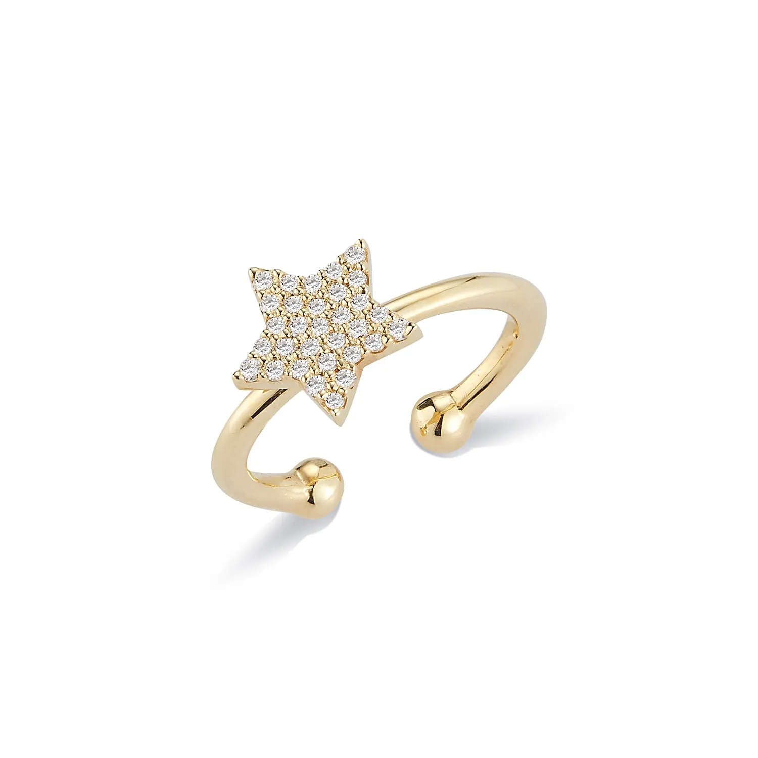 Diamond Pave Star Ear Cuff
