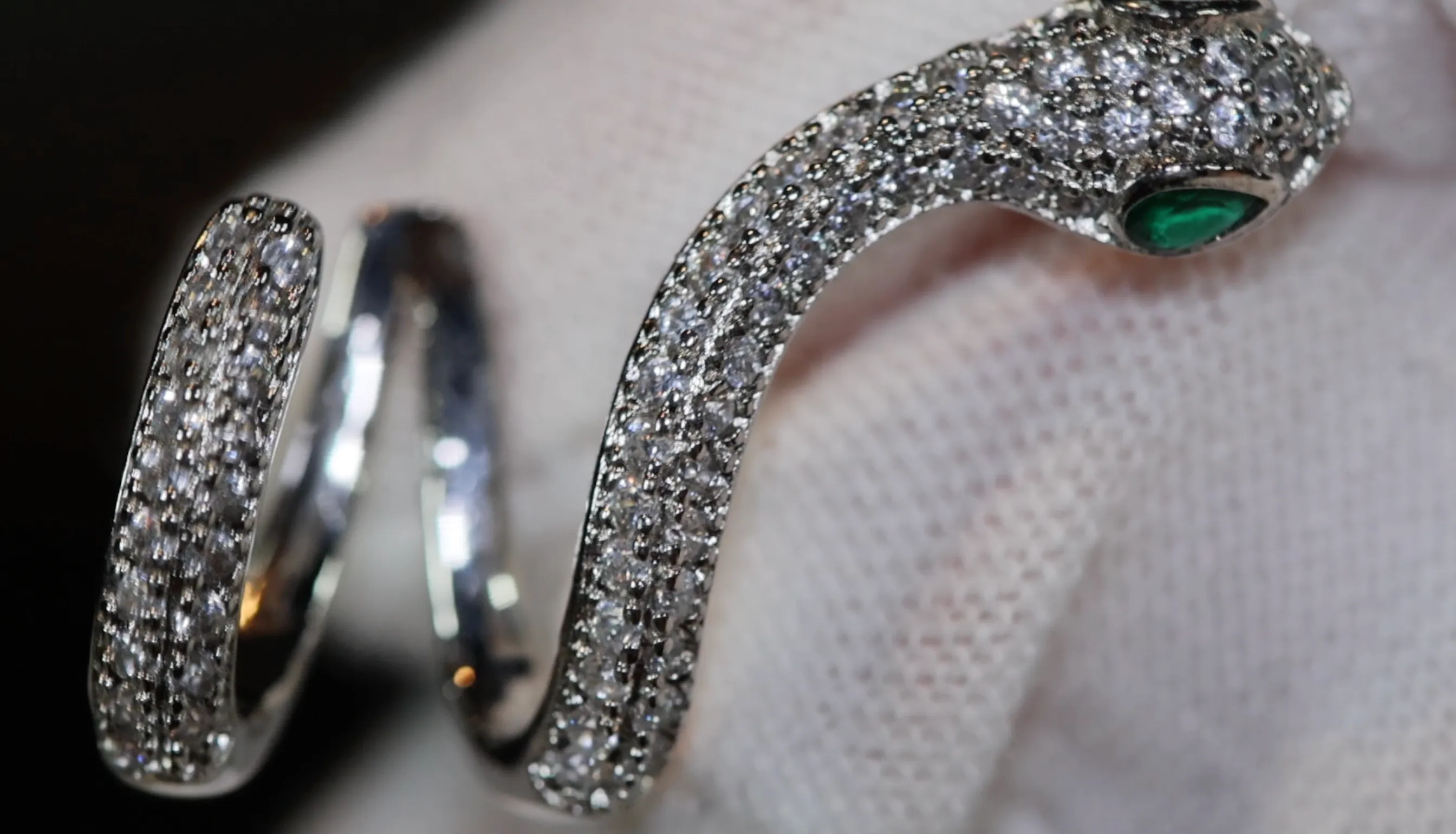 Diamond Snake Earrings | Cuff Earrings | Womens Snake Earrings | Snake Earrings | Silver Snake Earrings | Big Earrings | Snake Earrings Cuff