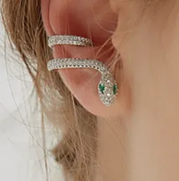 Diamond Snake Earrings | Cuff Earrings | Womens Snake Earrings | Snake Earrings | Silver Snake Earrings | Big Earrings | Snake Earrings Cuff