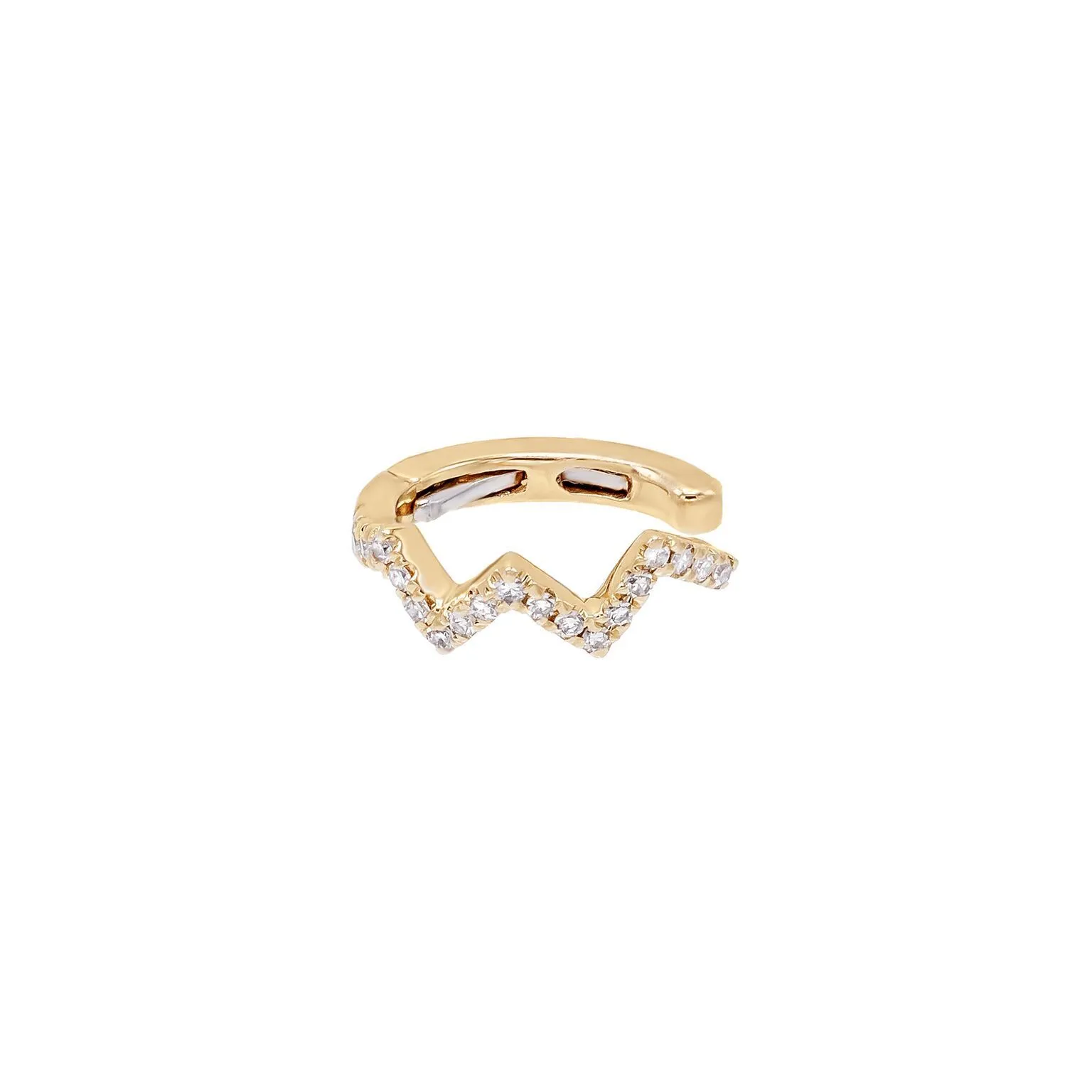 Diamond Zig Zag Ear Cuff 14K