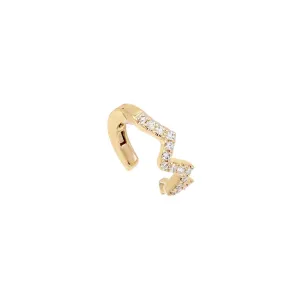 Diamond Zig Zag Ear Cuff 14K