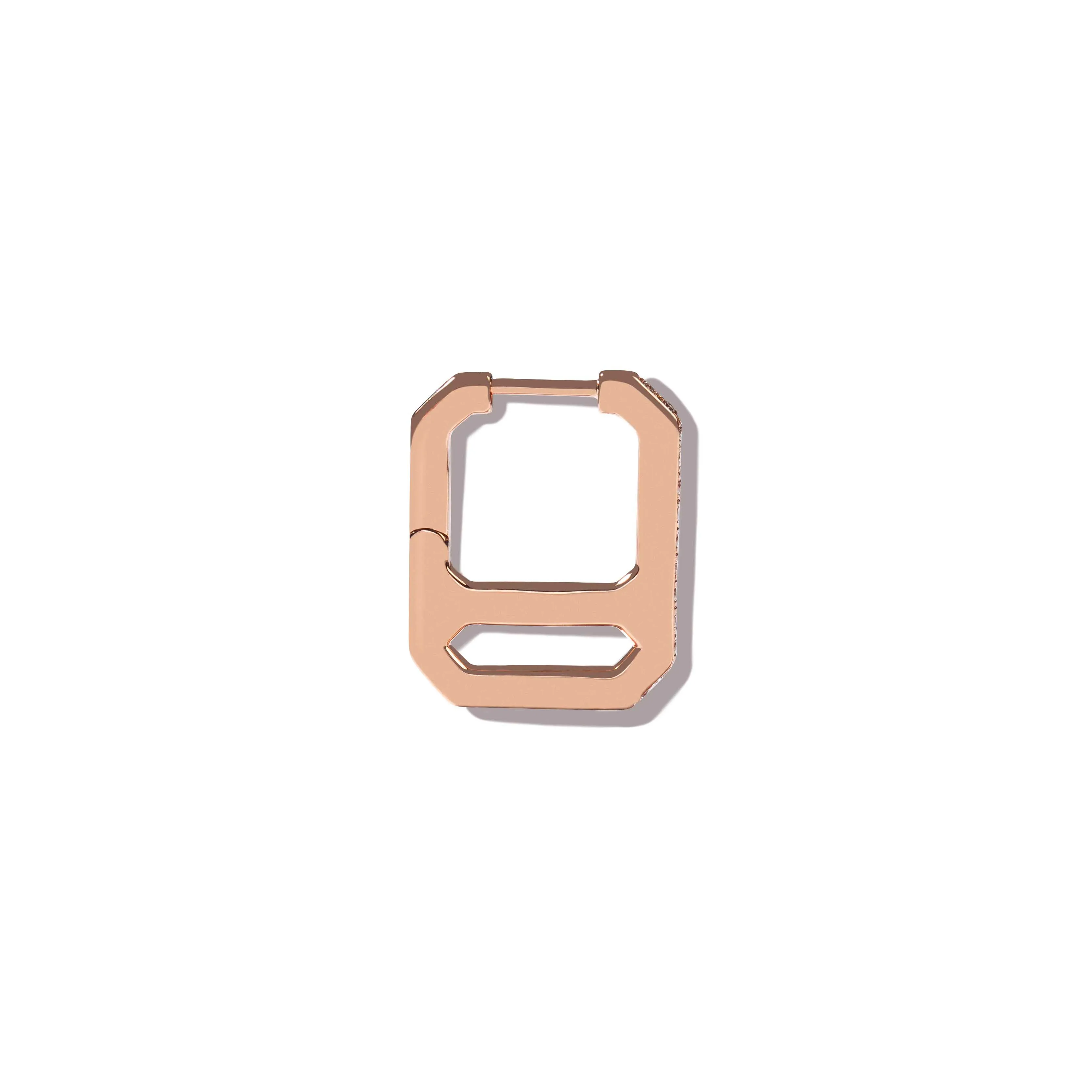 DNA Pave Single Earring  in Rose Gold