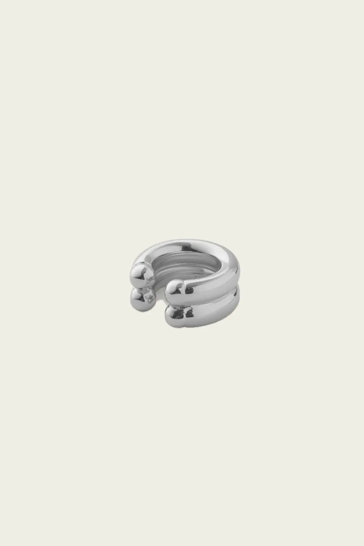 Double Regina Ear Cuff in Silver