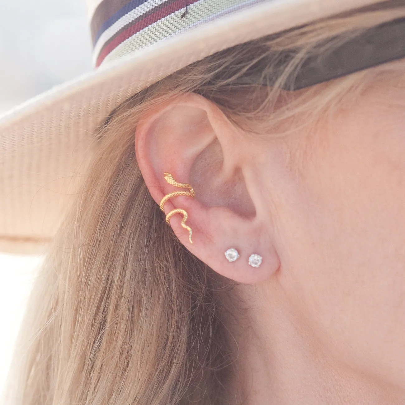 Ear Cuff Snake in Gold Vermeil (no piercing needed)