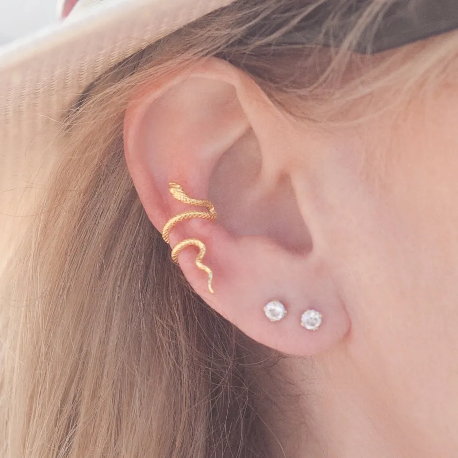 Ear Cuff Snake in Gold Vermeil (no piercing needed)