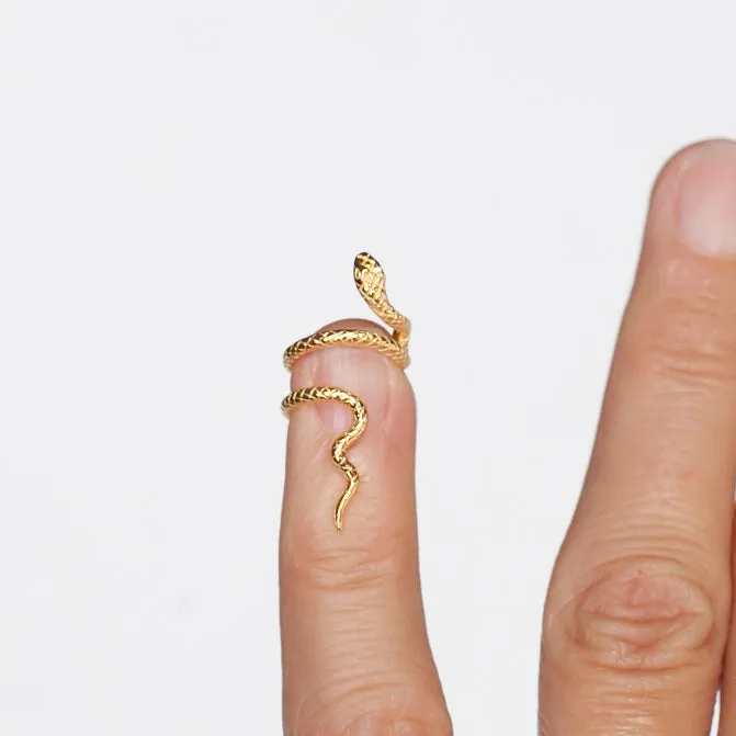 Ear Cuff Snake in Gold Vermeil (no piercing needed)