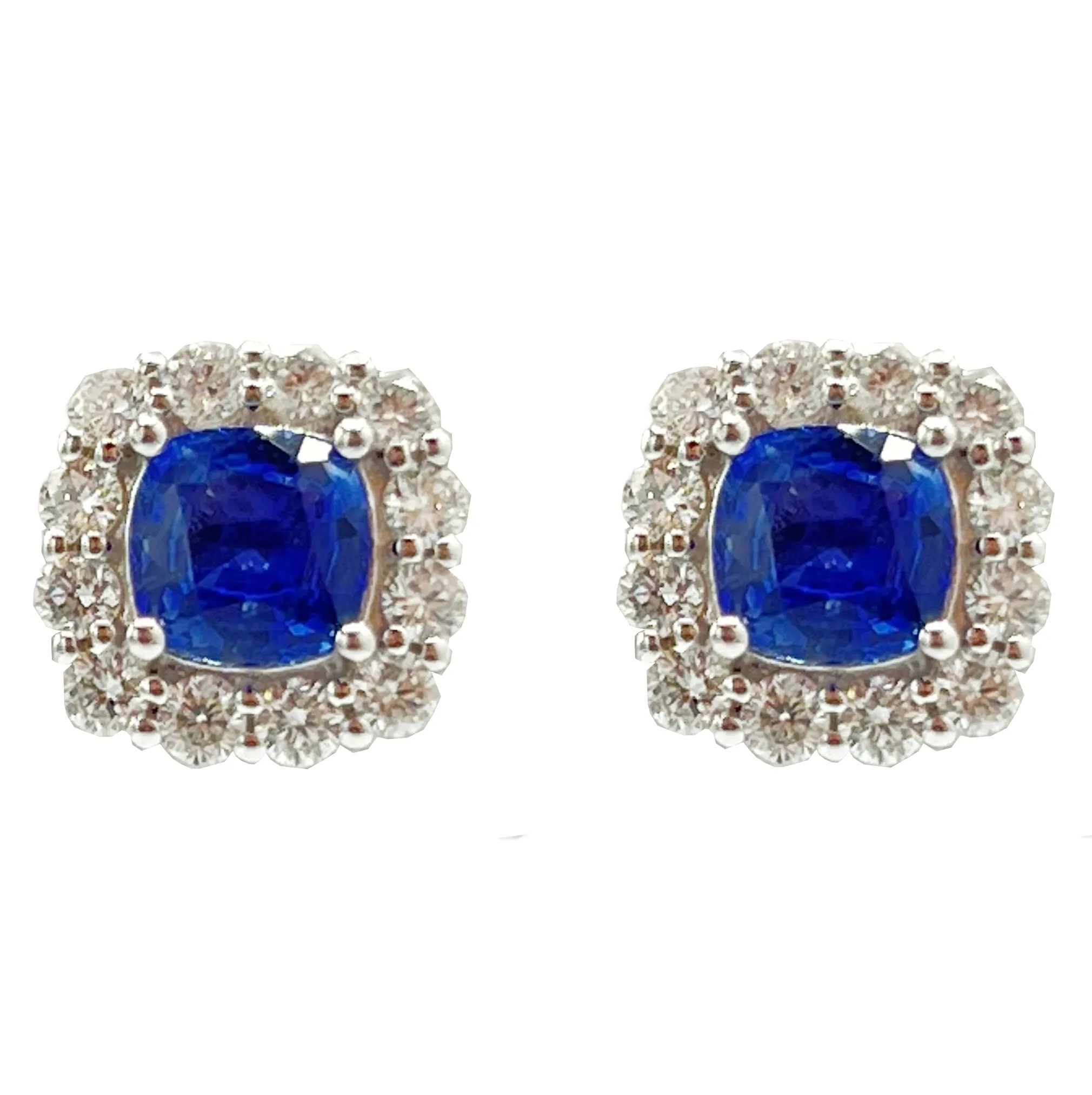 Earrings 18KW/3.8G 2SAPP-2.32CT 24RD-0.97CT