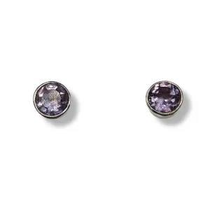 Earrings Amethyst Sterling Silver Stud